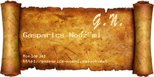 Gasparics Noémi névjegykártya